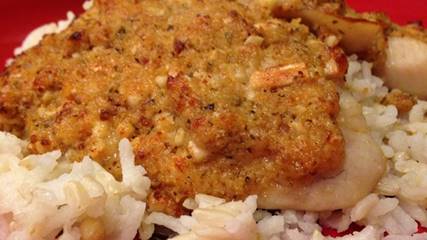 Almond and Parmesan Crusted Tilapia